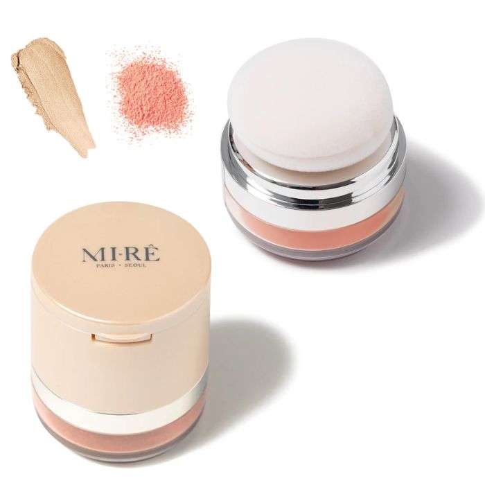 MI RE DUAL PEACH GLOW BLUSH AND HIGHLIGHTER