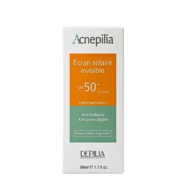 DEPILIA ACNEPILIA ECRAN SOLAIRE INVISIBLE SPF50+ ANTI BRILLANCE 50 ML