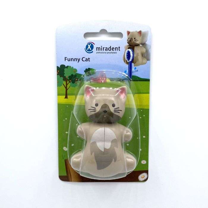MIRADENT FUNNY CAT TOOTHBRUSH HOLDER