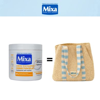 MIXA OFFRE CREME NIACINAMIDE CORRECTION ECLAT ANTI TACHES 400 ML + SAC DE PLAGE OFFERT