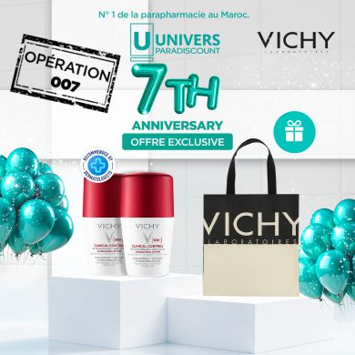 VICHY OFFRE A L ACHAT DE 2 CLINICAL CONTROL DETRANSPIRANT EXCESSIVE 96 H