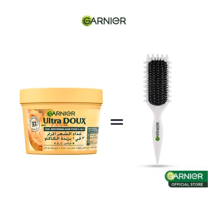 GARNIER ULTRA DOUX HAIR FOOD MASQUE 3 EN 1 BEURRE DE CACAO 390 ML