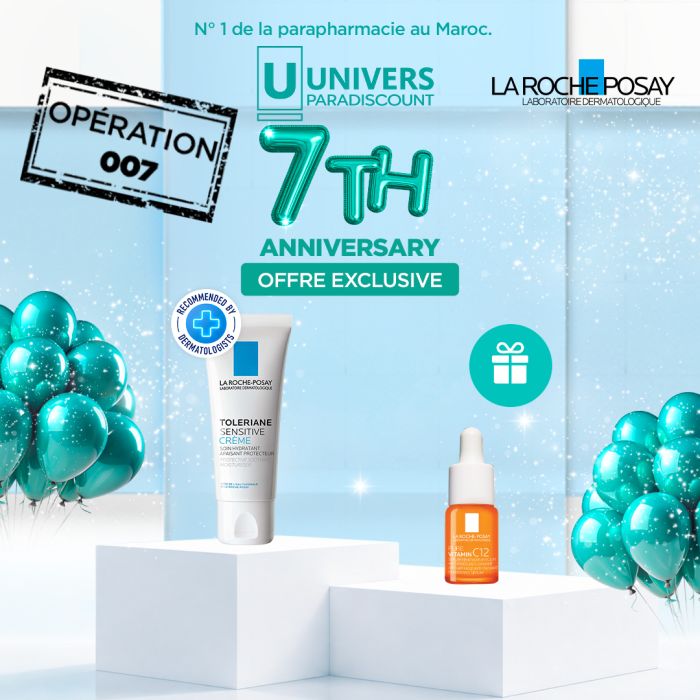 LA ROCHE POSAY OFFRE TOLERIANE SENSITIVE SOIN HYDRATANT APAISANT 40ML + SERUM VITAMINE C12 FORMAT VOYAGE OFFERT