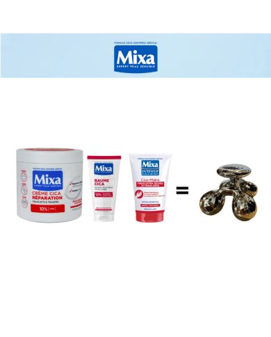 MIXA OFFRE CICA CREME REPARATION 400ML + BAUME CICA 50ML + CREME MAINS 50ML +MASAGER BODY OFFERT