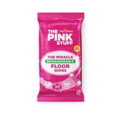 THE PINK STUFF THE MIRACLE BIODEGRADABLE FLOOR WIPES 20 UNITES