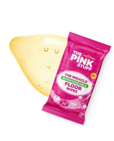 THE PINK STUFF THE MIRACLE BIODEGRADABLE FLOOR WIPES 20 UNITES