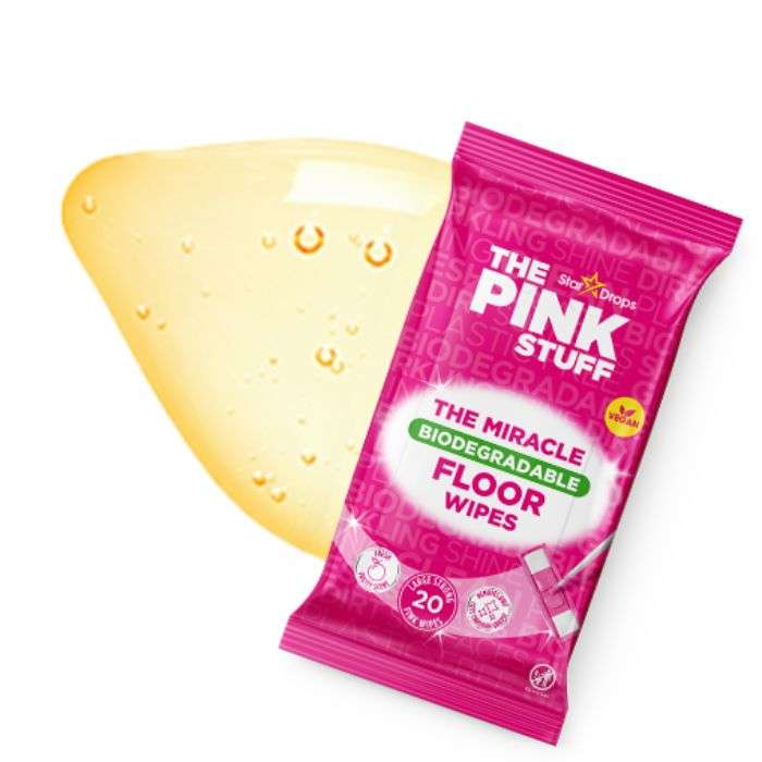 THE PINK STUFF THE MIRACLE BIODEGRADABLE FLOOR WIPES 20 UNITES