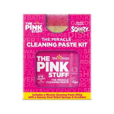 THE PINK STUFF THE MIRACLE CLEANING PASTE KIT PASTE+SPONGE