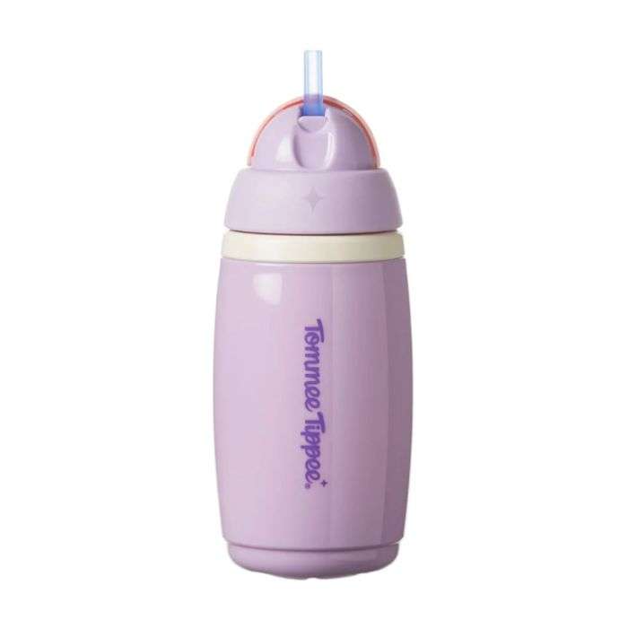 TOMMEE TIPPEE ACTIVE STRAW TASSE D'ENTRAINEMENT A PAILLE 12 MOIS+ 266ML MAUVE