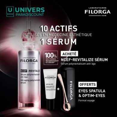 FILORGAOFFRE NCEF REVITALIZE SERUM 30 ML + OPTIM EYES FORMAT VOYAGE ET EYES SPATULA OFFERTS