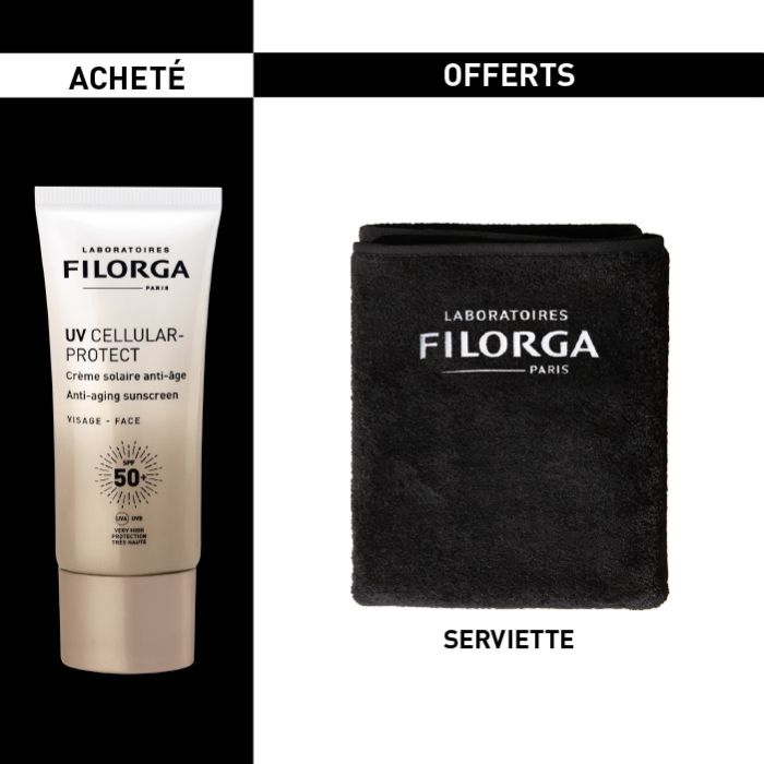 FILORGA OFFRE UV CELLULAR PROTECT CREME SOLAIRE ANTI AGE SPF 50+ 125ML + SERVETTE FILORAGA OFFERTE