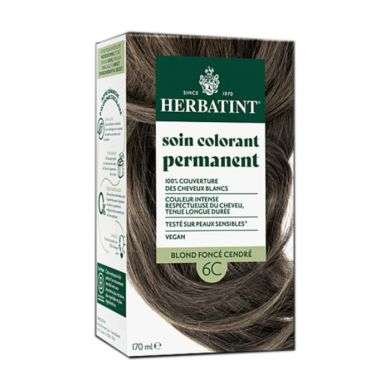 HERBATINT SOIN COLORANT PERMANENT 6C BLOND FONCE CENDRE 170 ML
