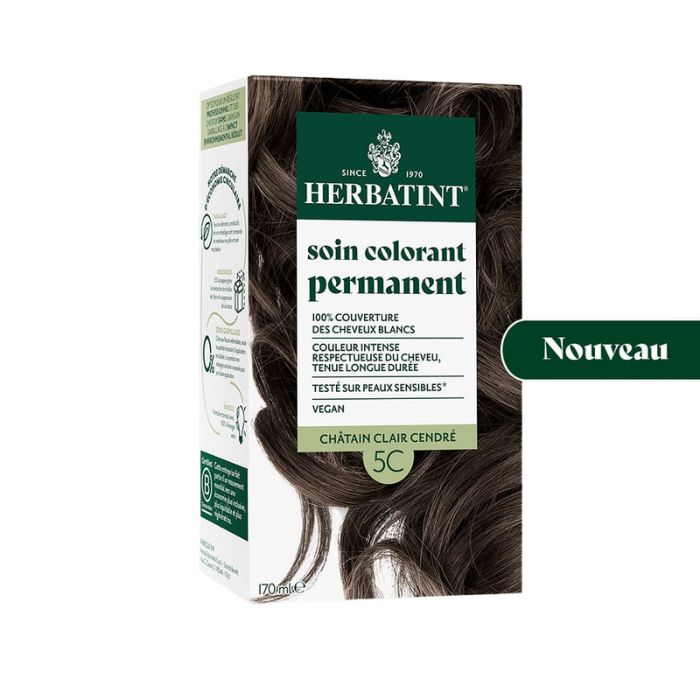 HERBATINT SOIN COLORANT PERMANENT 5C CHATAIN CLAIR CENDRE 170ML