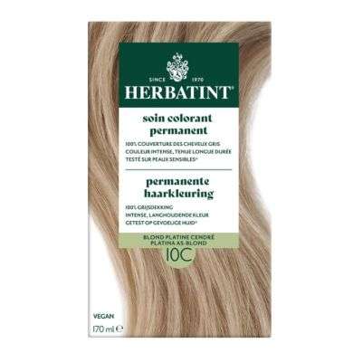HERBATINT SOIN COLORANT PERMANENT 10C BLOND PLATINE CENDRE 170ML