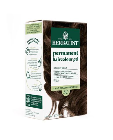 HERBATINT SOIN COLORANT PERMANENT 5D CHATIN CLAIR DORE 170 ML