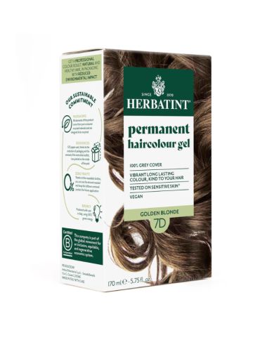 HERBATINT SOIN COLORANT PERMANENT 7D BLOND DORE 170 ML