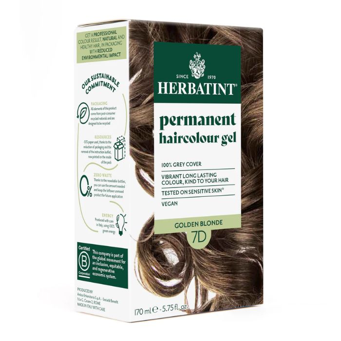 HERBATINT SOIN COLORANT PERMANENT 7D BLOND DORE 170 ML