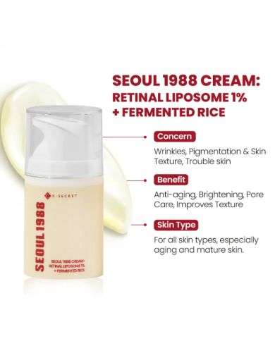 K SECRET SEOUL 1988 RETINAL LIPOSOME 1% + FERMENTED RICE CREAM 50 ML