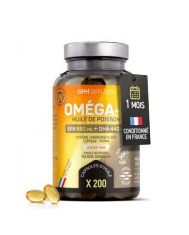 GPH DIFFUSION OMEGA 3 2000 MG 200 CAPSULES