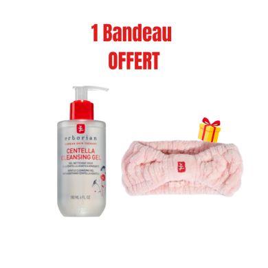 ERBORIAN OFFRE CENTELLA GEL NETTOYANT DOUX 180 ML + BANDEAU OFFERT