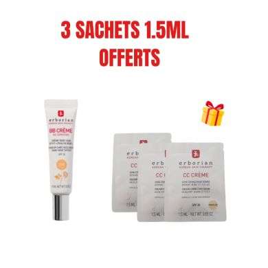 ERBORIAN BB CREME AU GINSENG CREME TEINT DORE SPF20 15 ML