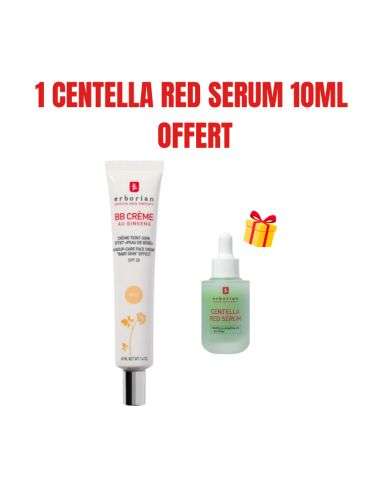 ERBORIAN OFFRE BB CREME AU GINSENG CREME TEINT NUDE SPF20 40 ML + RED SERUM 10ML OFFERT