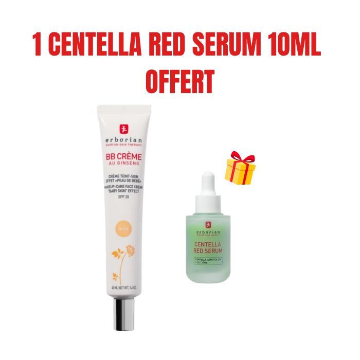 ERBORIAN BB CREME AU GINSENG CREME TEINT NUDE SPF20 40 ML