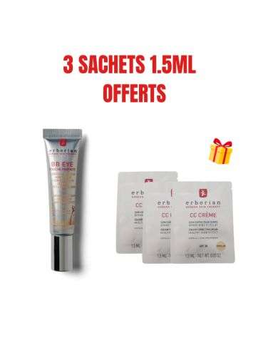 ERBORIAN OFFRE BB EYE TOUCHE PARFAITE SPF 20 CONTOUR DES YEUX 15 ML + 3 SACHETS OFFERTS