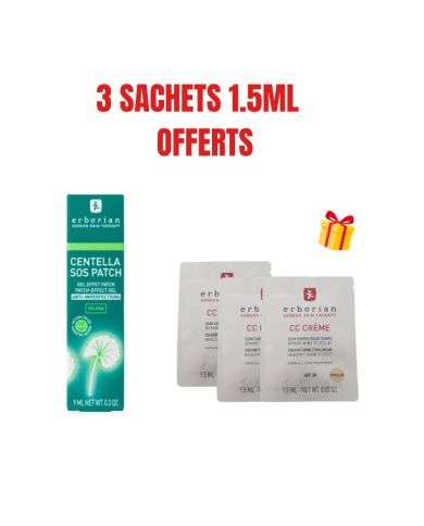 ERBORIAN OFFRE CENTELLA SOS PATCH GEL EFFET PATCH 9ML + 3 SACHETS OFFERT