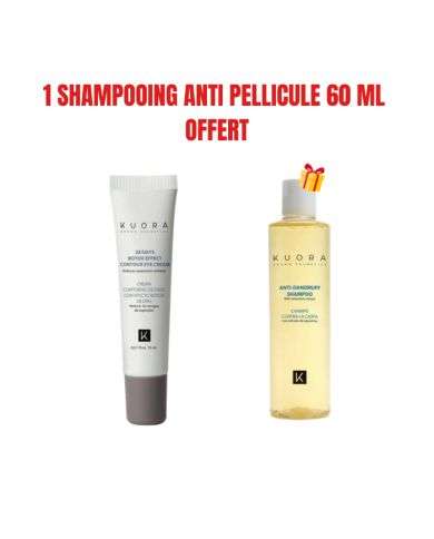 KUORA OFFRE CREME CONTOUR DES YEUX EFFET BOTOX 28 JOURS 15 ML + 1 SHAMPOOING ANTI PELLICULE 60 ML  OFFERT