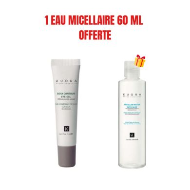 KUORA OFFRE GEL CONTOUR DES YEUX AU SOJA 15 ML + 1 EAU MICELLAIRE 60 MLOFFERTE