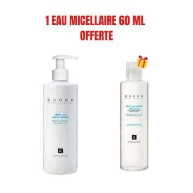 KUORA OFFRE UREA 10% LOTION CORPORELLE 400 ML + 1 EAU MICELLAIRE 60 MLOFFERTE
