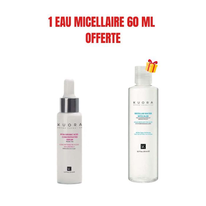 KUORA OFFRE SERUM CONCENTRE D’ACIDE HYALURONIQUE 30 ML + 1 EAU MICELLAIRE 60 MLOFFERTE
