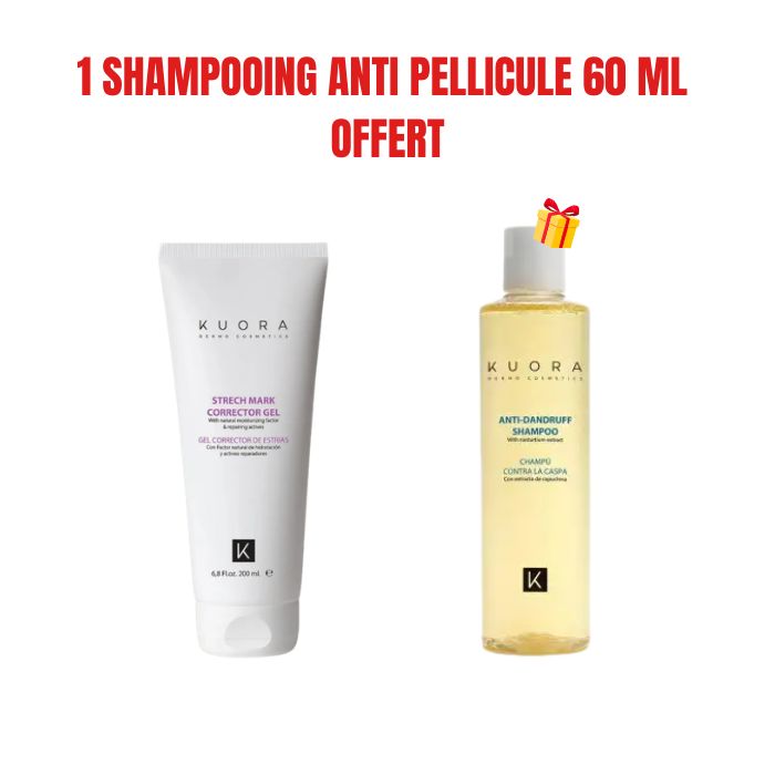 KUORA OFFRE GEL CORRECTEUR DE VERGETURES 200 ML + 1 SHAMPOOING ANTI PELLICULE 60 MLOFFERT