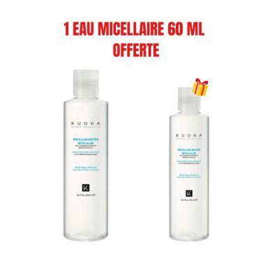 KUORA OFFRE EAU MICELLAIRE AVEC ALOE VERA 250 ML + 1 EAU MICELLAIRE 60 MLOFFERTE