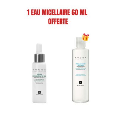 KUORA OFFRE CONCENTRE D'HUILE BOTANIQUE DE RÉPARATION 30 ML + 1 EAU MICELLAIRE 60 MLOFFERTE
