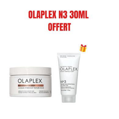 OLAPLEX OFFRE MASQUE HYDRATANT TEXTURE RICHE 200 ML + OLAPLEX N3 30ML OFFERT