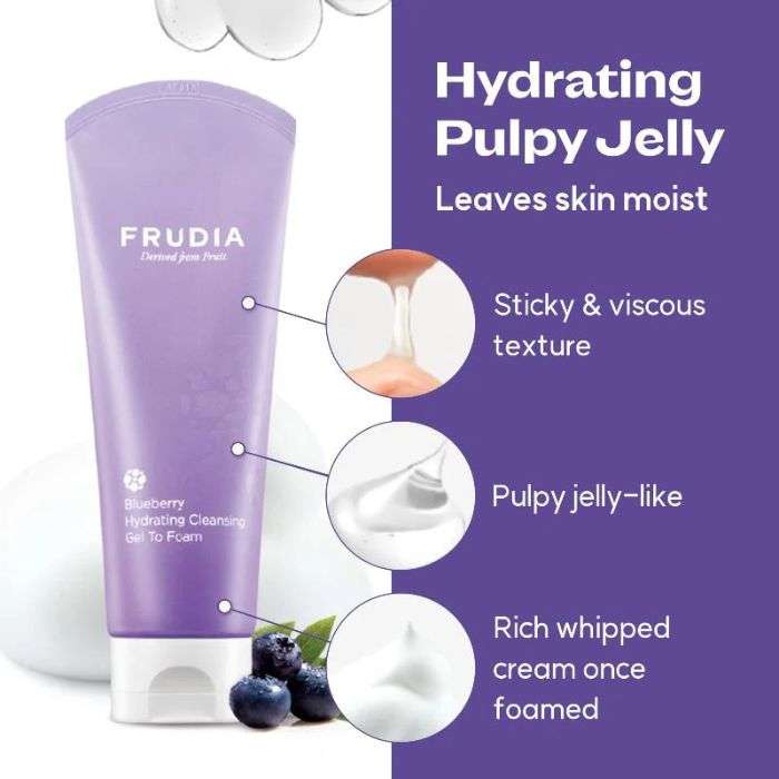 FRUDIA BLUEBERRY HYDRATING CLEANSING GEL TO FOAM 145 ML