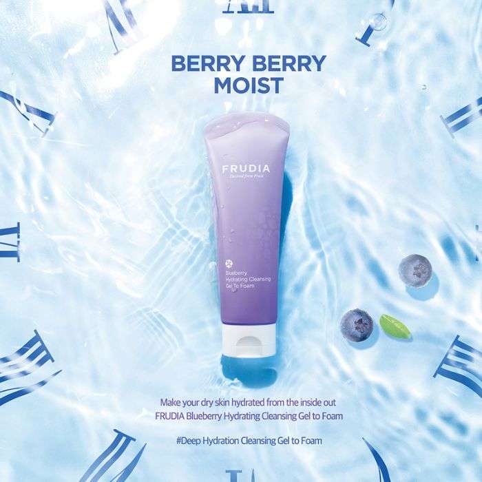 FRUDIA BLUEBERRY HYDRATING CLEANSING GEL TO FOAM 145 ML