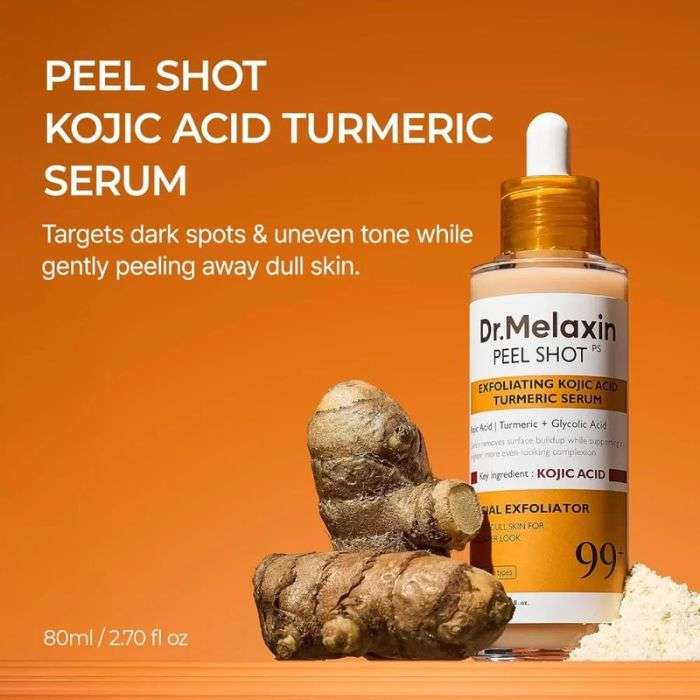 DR MELAXIN PEEL SHOT EXFOLIATING KOJIC ACID TURMERIC SERUM 80 ML