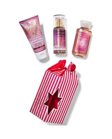 BATH AND BODY WORKS STRAWBERRY SNOWFLAKES MINI GIFT SET