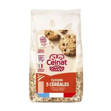 CELNAT FLOCONS 5 CEREALES 500 G