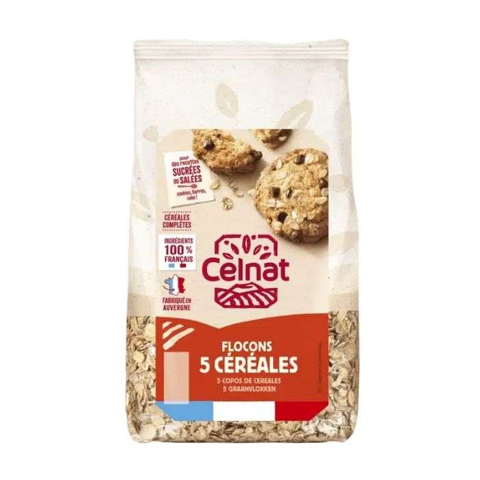 CELNAT FLOCONS 5 CEREALES 500 G