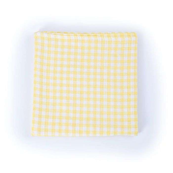 BAMBIDOU MAXI LANGE 100X100 CM CARREAUX JAUNE