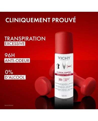 VICHY CLINICAL CONTROL ANTI TRANSPIRANTS ANTI ODEURS ANTI TACHES 125 ML
