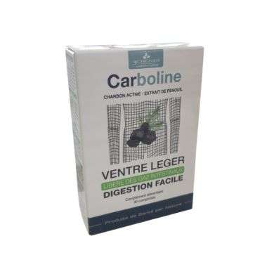 3CHENES CARBOLINE VENTRE LEGERE DIGESTION FACILE 30 COMPRIMES