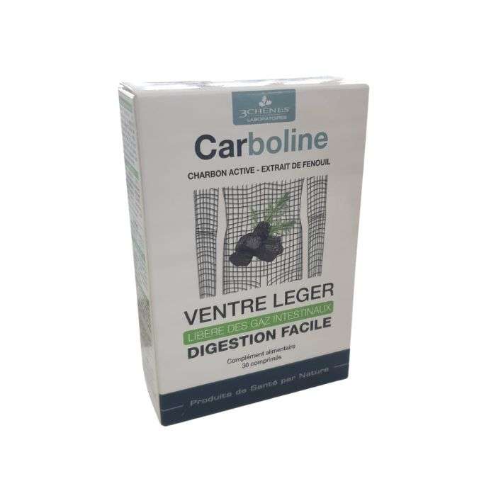 3CHENES CARBOLINE VENTRE LEGERE DIGESTION FACILE 30 COMPRIMES