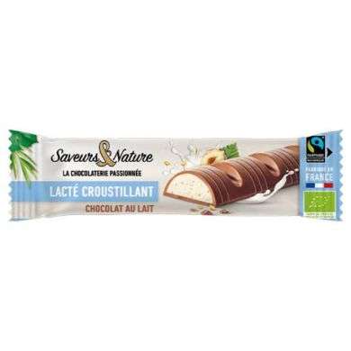SAVEURS & NATURE LA CHOCOLATERIE PASSIONNEE LACTE CROUSTILLANT CHOCOLAT AU LAIT 30 G