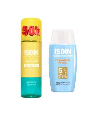 ISDIN FOTOPROTECTOR DUO FUSION WATER MAGIC 50ML+ HYDROLOTION 200ML