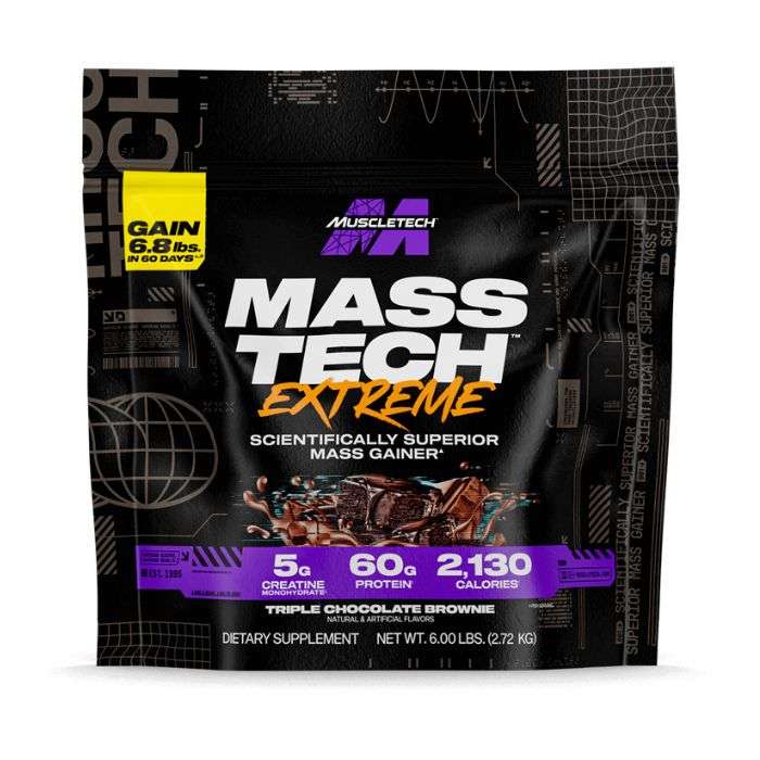MUSCLETECH MASS TECH EXTREME 2000 2.72 KG SAVEUR DOUBLE CHOCOLAT BROWNIE